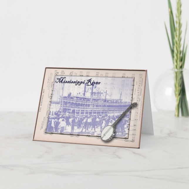 Steamboat and Music Card (Front)