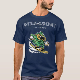 Steamboat Colorado Funny Snowboarding Beer Hops T-Shirt