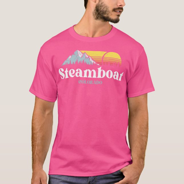 Steamboat Colorado Ski Snowboard Hiking Family Vac T-Shirt (Front)