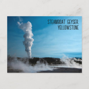 Steamboat Geyser Eruption Yellowstone Postcard