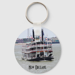 Steamboat on the Mississippi River Key Ring