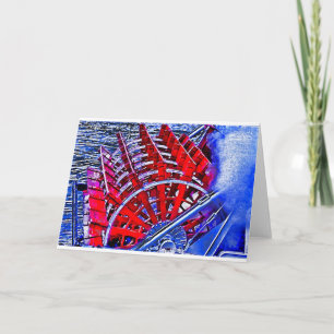 Steamboat Paddle Wheel Card
