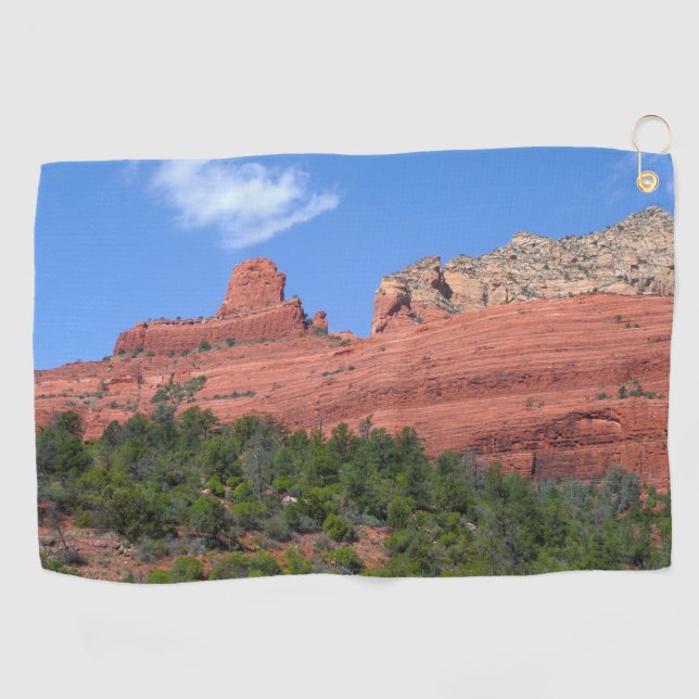 Steamboat Rock in Sedona Arizona Photography Golf Towel (Horizontal)
