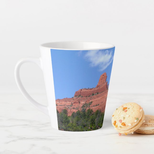 Steamboat Rock in Sedona Arizona Photography Latte Mug (In Situ)