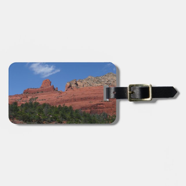 Steamboat Rock in Sedona Arizona Photography Luggage Tag (Front Horizontal)