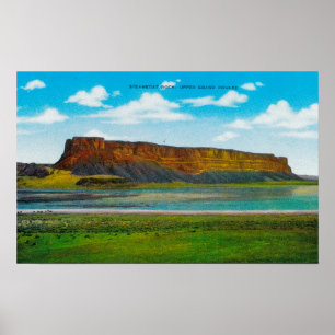 Steamboat Rock, Upper Grand Coulee Dam Poster