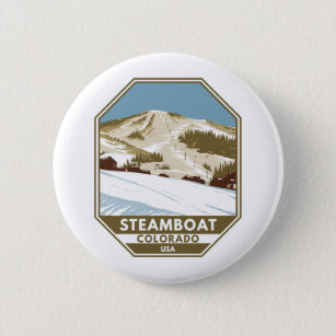 Steamboat Ski Area Winter Colorado 6 Cm Round Badge