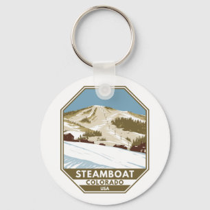 Steamboat Ski Area Winter Colorado Key Ring