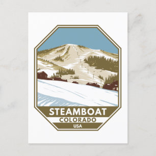 Steamboat Ski Area Winter Colorado Postcard