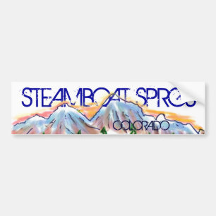 Steamboat Sprgs Colorado artistic mountain sticker