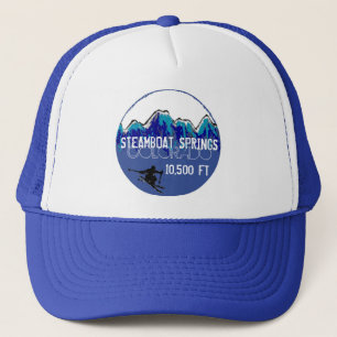 Steamboat Springs Colorado blue theme hat