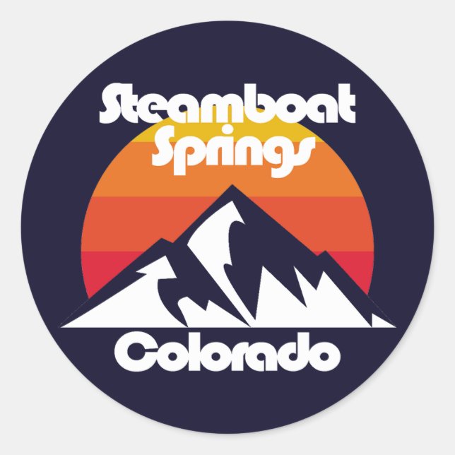 Steamboat Springs Colorado Classic Round Sticker (Front)
