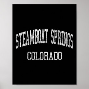 Steamboat Springs Colorado Co Vintage Athletic Spo Poster