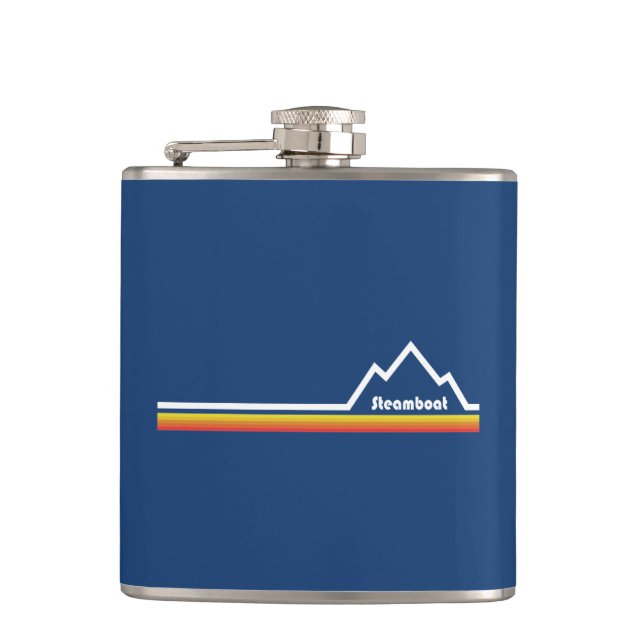 Steamboat Springs, Colorado Hip Flask (Front)