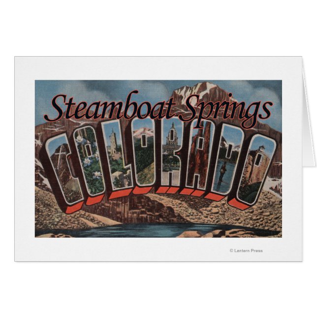 Steamboat Springs, Colorado - Large Letter Scene (Front Horizontal)