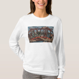 Steamboat Springs, Colorado - Large Letter Scene T-Shirt