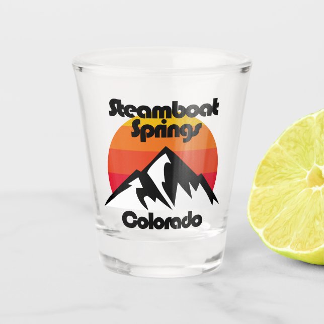 Steamboat Springs Colorado Shot Glass (Front)