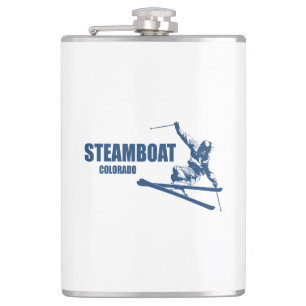 Steamboat Springs Colorado Skier Hip Flask