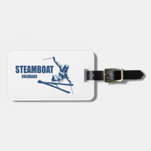 Steamboat Springs Colorado Skier Luggage Tag