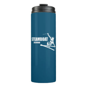 Steamboat Springs Colorado Skier Thermal Tumbler