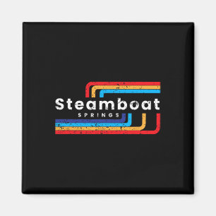 Steamboat Springs Colorado Skiing Vintage Steamboa Magnet