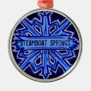 Steamboat Springs Colorado snowflake ornament