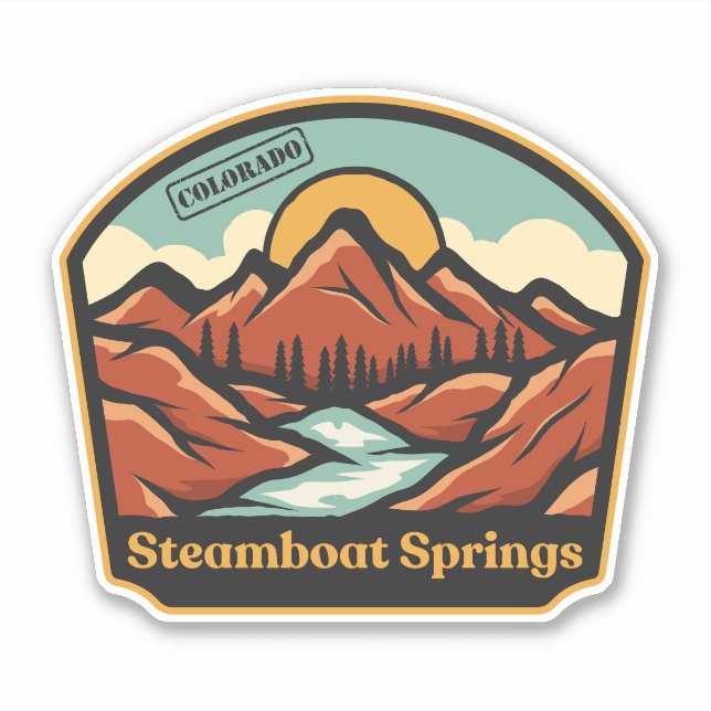 Steamboat Springs, Colorado Sticker (Front)
