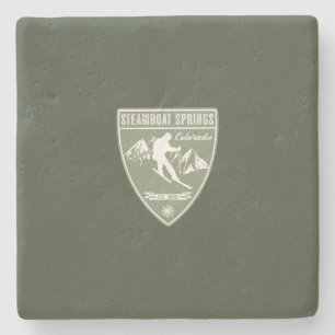 Steamboat Springs Colorado Stone Coaster