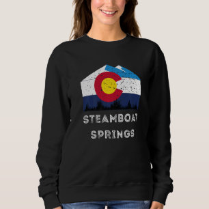 Steamboat Springs Colorado Vintage Graphic Ski Sweatshirt