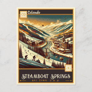 Steamboat Springs, Colorado   Vintage Postcard