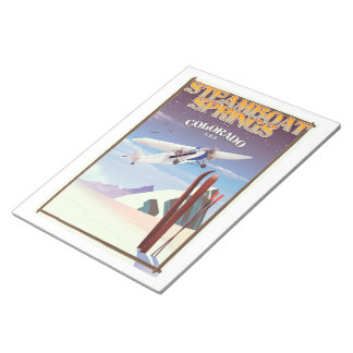 Steamboat Springs colorado vintage travel poster Notepad