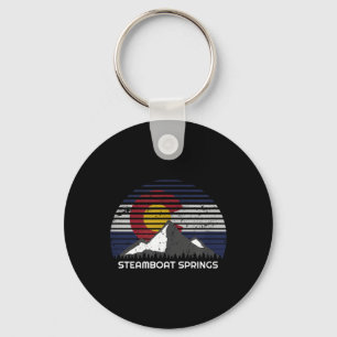 Steamboat Springs Colorado x CO Flag Mtn Top Key Ring