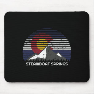 Steamboat Springs, Colorado X Co Flag Mtn Top Mouse Mat