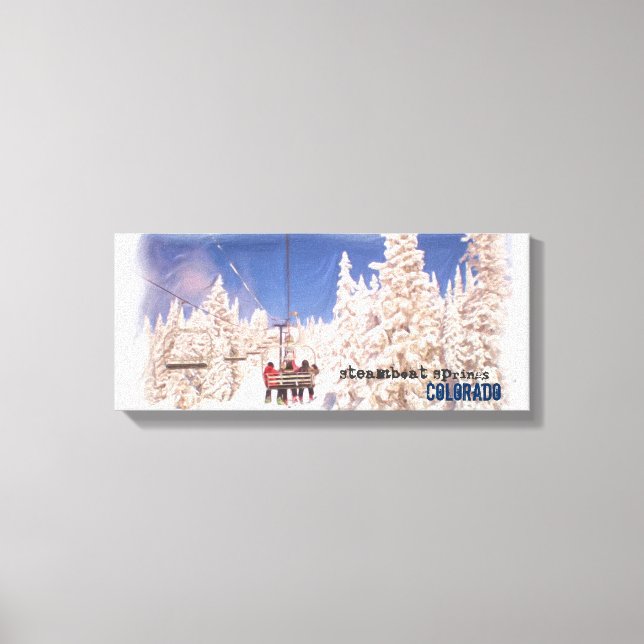 Steamboat Springs ski lift canvas wrap (Front)