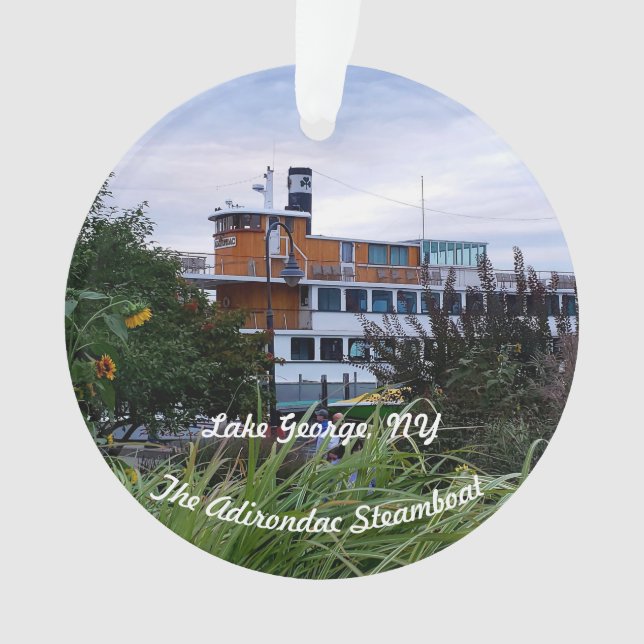 Steamboat The Adirondac Lake George NY Ornament (Front)