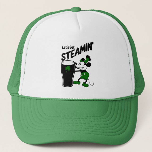 Steamboat Willie Let's Get Steaming Trucker Hat (Front)