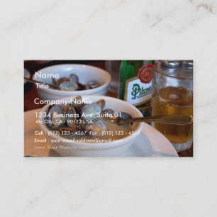 Steamed Baby Clams Business Card