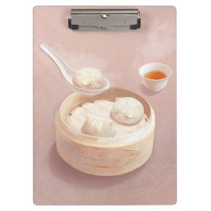 Steamed Bao Buns with Tea Clipboard