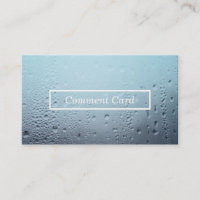 steamed glass comment card