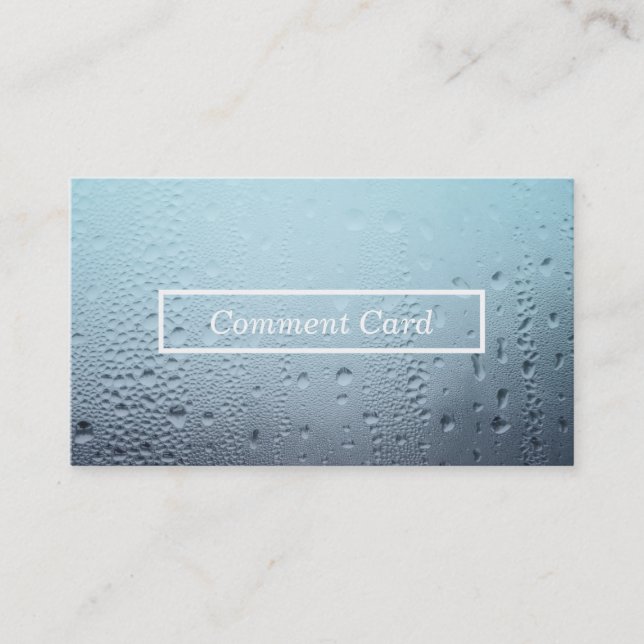 steamed glass comment card (Front)
