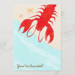 Steamed Lobsters Party Invitation