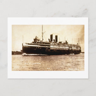 Steamer City of Cleveland - Louis Pesha Photo Postcard