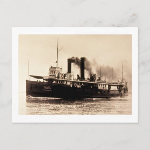Steamer City of New York - Louis Pesha - D&C Line Postcard