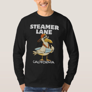 STEAMER LANE CALIFORNIA Surf Vintage Sunset Surfin T-Shirt
