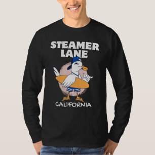 STEAMER LANE CALIFORNIA Surfing Vintage Seagull Re T-Shirt