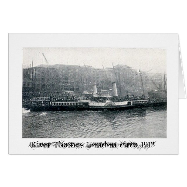 Steamer leaving Fresh Wharf, London (Front Horizontal)
