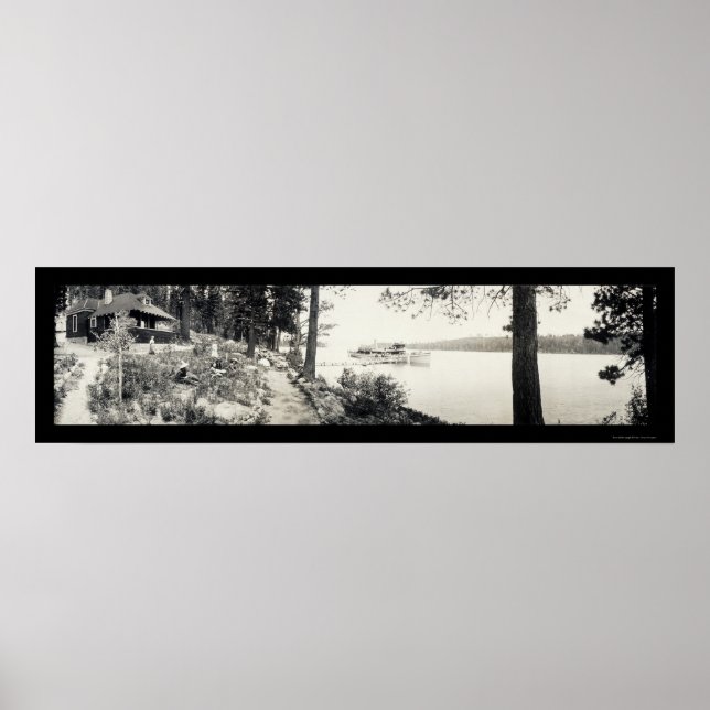 Steamer Tahoe Emerald Bay Photo 1910 Poster (Front)
