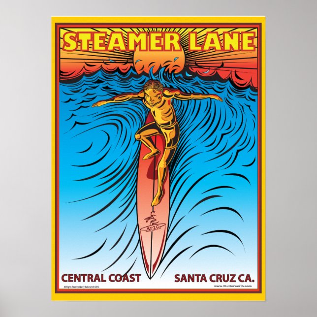 STEAMERLANE SURF SANTA CRUZ POSTER (Front)