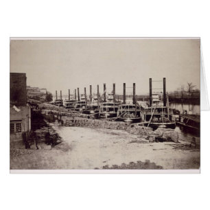 Steamers on the Mississippi (b/w photo)