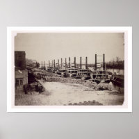 Steamers on the Mississippi (b/w photo)